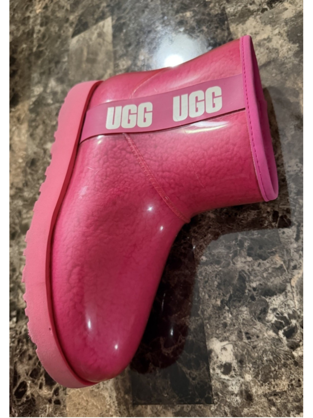 Ugg Classic Clear Mini Winter Snow Rain Boots Size 9 Pink - Picture 12 of 16